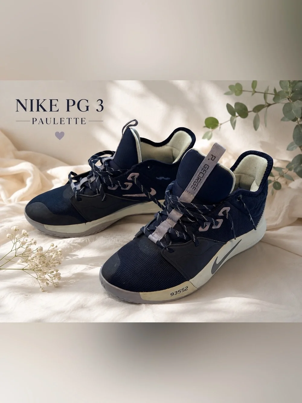Nike PG 3 Paulette Basketball Shoes Navy Gray Women’s 8.5 Rare
